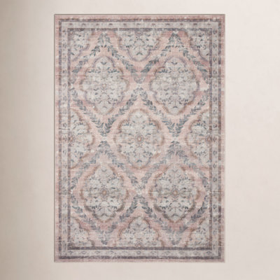 Rifle Paper Co. x Loloi Courtyard Blush Area Rug feat. CloudPile