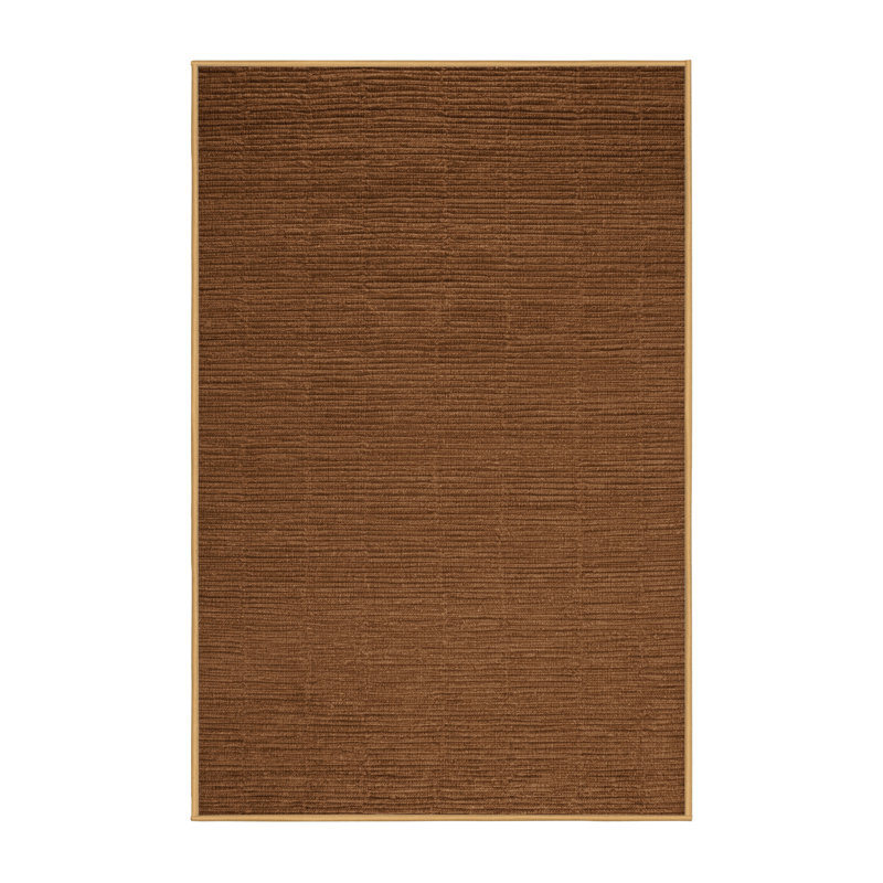 Tapis brun uni lavable à la machine, Rectangulaire 8 pi x 12 pi