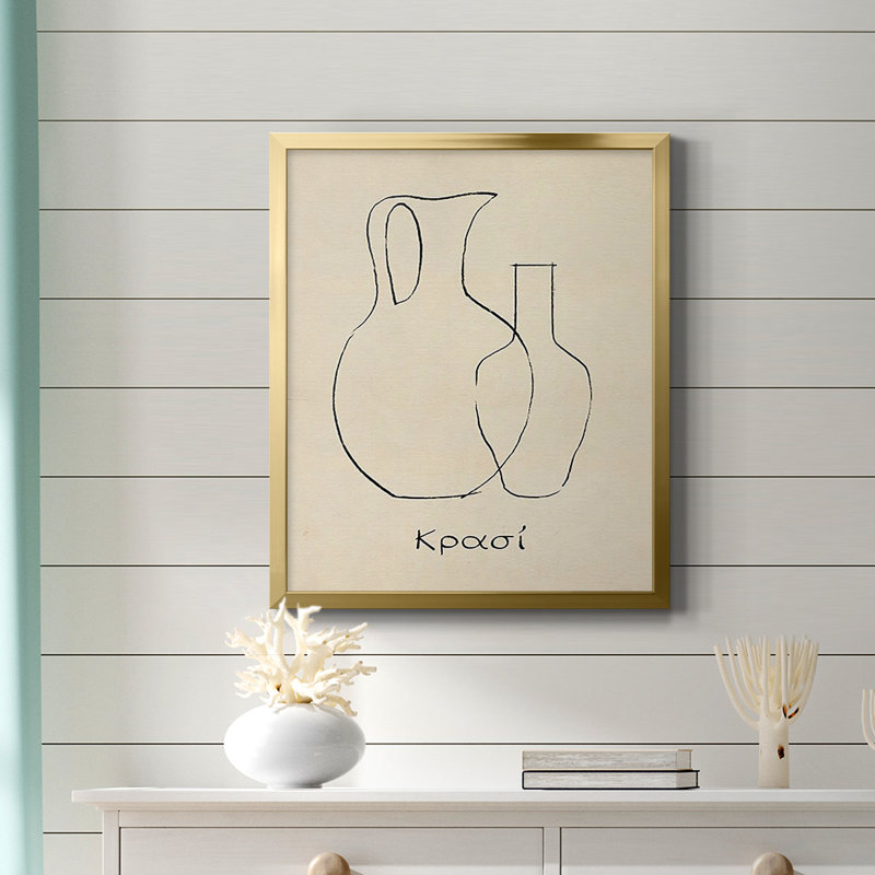 «Greek Blessing II», toile encadrée de qualité supérieure - prête à être accrochée, Or, H 24 po x l 20 po