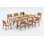 7 Pcs Grade-A Teak Wood Dining Set: 118" Double Extension Oval Table And 6 Travota Stacking Arm Chairs #11TV2606