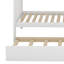 Lit simple superposé en bois simple avec lit gigogne et escalier de rangement, peut être divisé en 3 lits séparés-1976989684