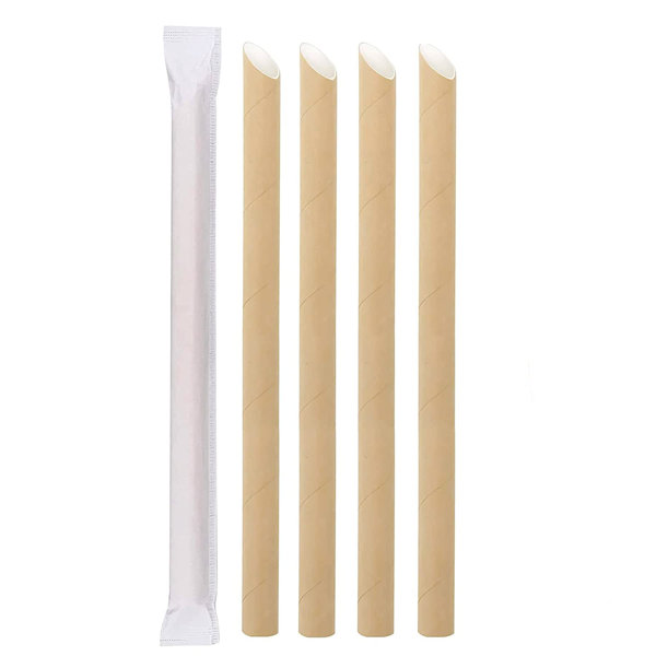 100 Papierstrohhalme Biologisch Abbaubar - Bunte Trinkhalme 19,7cm