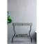 32X15x31" Galvanized Tray Table Featuring Two Handled Trays, Adds Charm To Industrial, Shabby - Chic Or Spaces, 18.3 Lbs Iron With Trays And Handles, Suits Various Decor Styles Patio Use,
