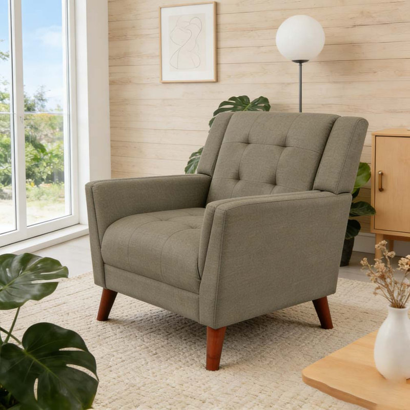 Fauteuil rembourré, Moka