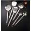 Ensemble d'ustensiles de cuisine professionnel en acier inoxydable - cuillère à soupe durable, cuillère rainurée et spatule pour cuisiner et servir