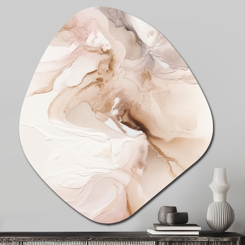 Clemen - art mural en métal de forme irrégulière en marbre, reproduction d'art asymétrique moderne, H 28 po x l 25 po