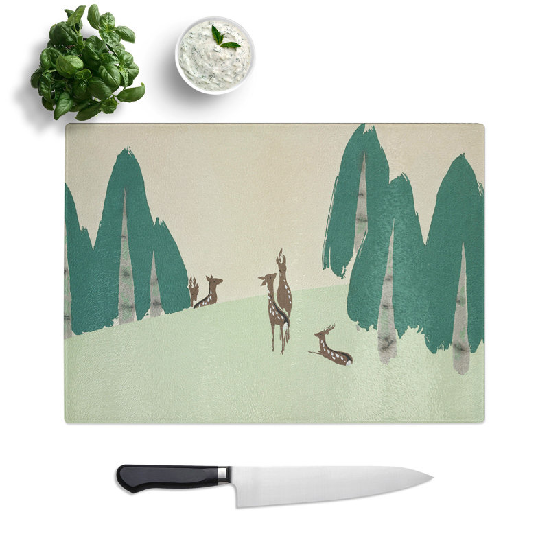Deer by Kamisaka Sekka Chopping Board, 28.5cm W x 39cm L