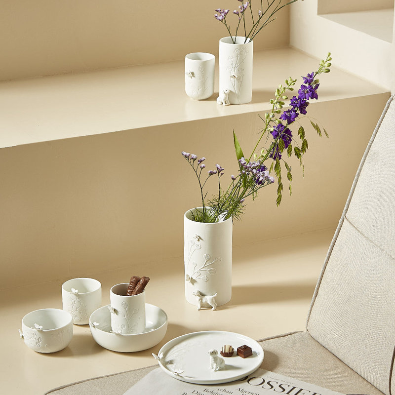Bol à papillons en porcelaine - 3,6 po, 3.6"