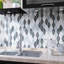 Carreau de mosaïque géométrique en porcelaine brillante faite à la main 12,01 po x 9,65 po-36932194