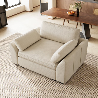 Chenille Waterproof Single Seat Sofa with Armrest