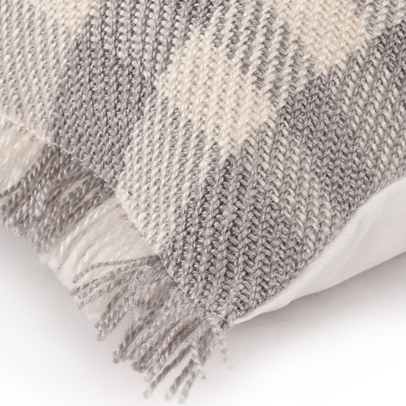  Housse et insert de coussin décoratif carré en mélange de polyester