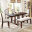 60"-78" Extendable Dining Table, Farmhouse Wooden Kitchen Table with Removable Leaf, Large Expanding Table for 4-8-1136550010