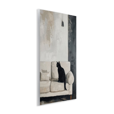 Chat sur canapé, art mural, par LSR Creative Studio