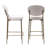 Round Bar Stool Armless Velvet Barstools With Back Set Of 2 Upholstered Counter Chair For Dining Room, Kitchen Island-1976193515