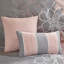 Ensemble de housse de couette 6 pièces pour grand lit avec attaches de coin 18 x 18 gris taupe / mauve coton gris / pêche-122450296