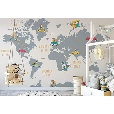 Papier peint animaux aventureux autour du monde