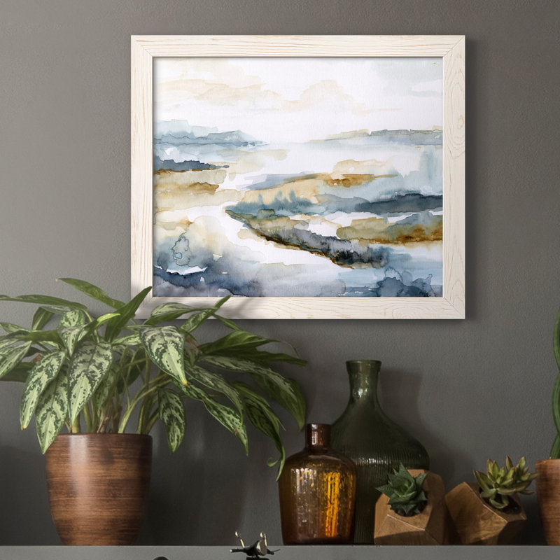 Estuaire I - reproduction d'art sur toile, H 24 po x l 18 po x P 1,5 po, Blanc