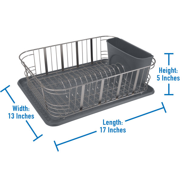 Home Basics Large Coated Wire Plastic Dish Rack & Reviews