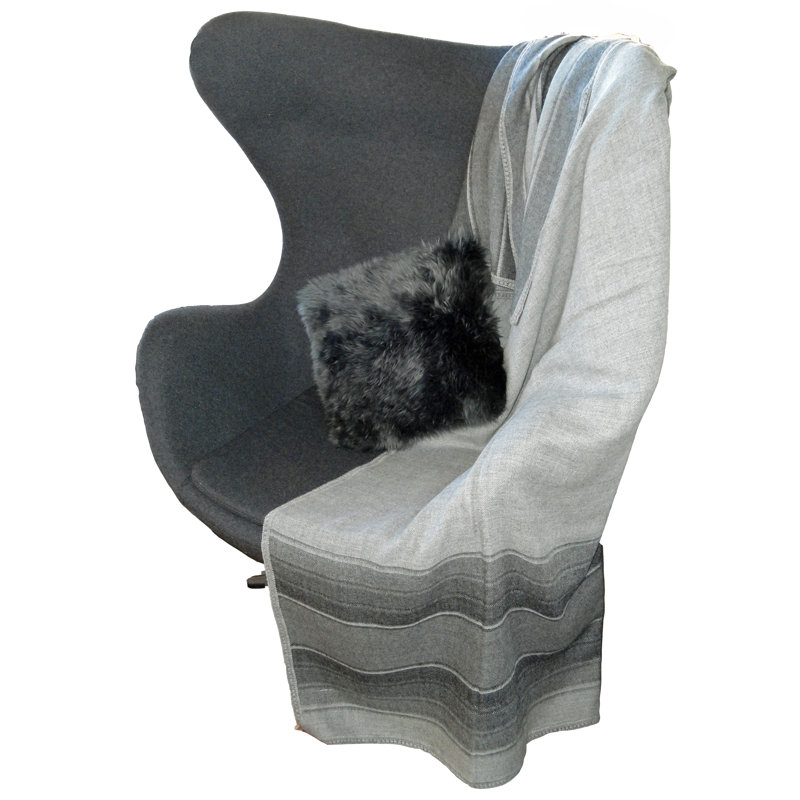 Jeté polaire Baby Alpaca, Gris foncé / Gris clair