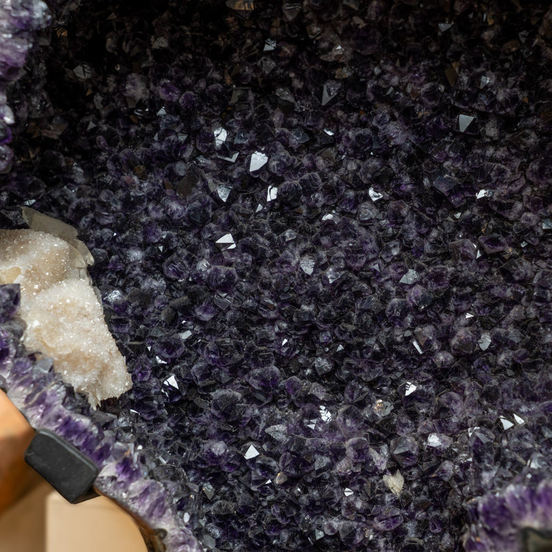 Genuine Amethyst Crystal Cluster Geode On Stand (153 )