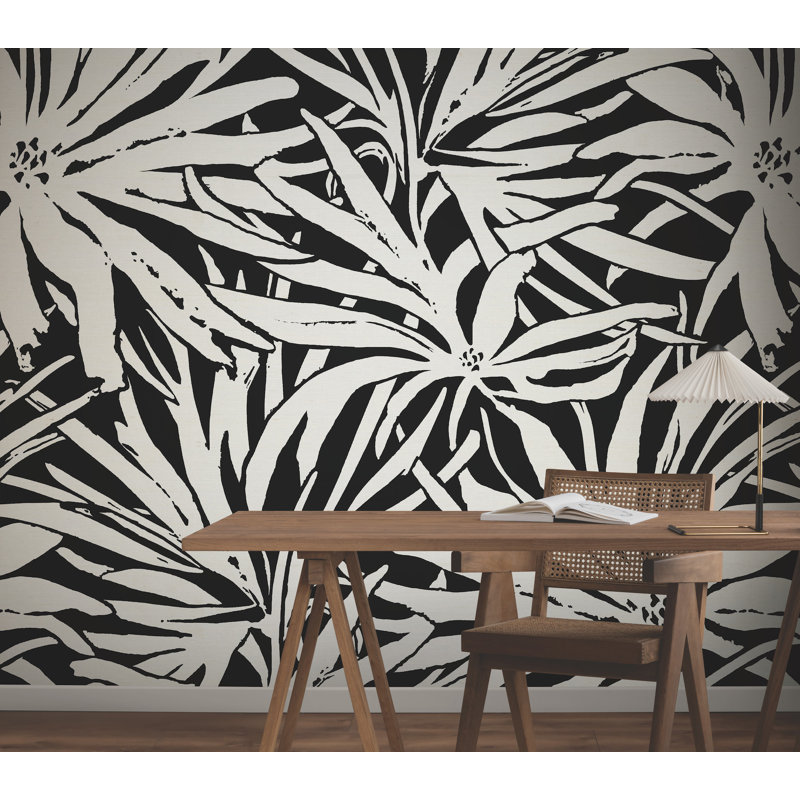 Murale florale, Noir