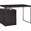 Bureau 3 pièces fini cappuccino pour un bureau élégant avec 3 tiroirs : un bureau moderne et fonctionnel