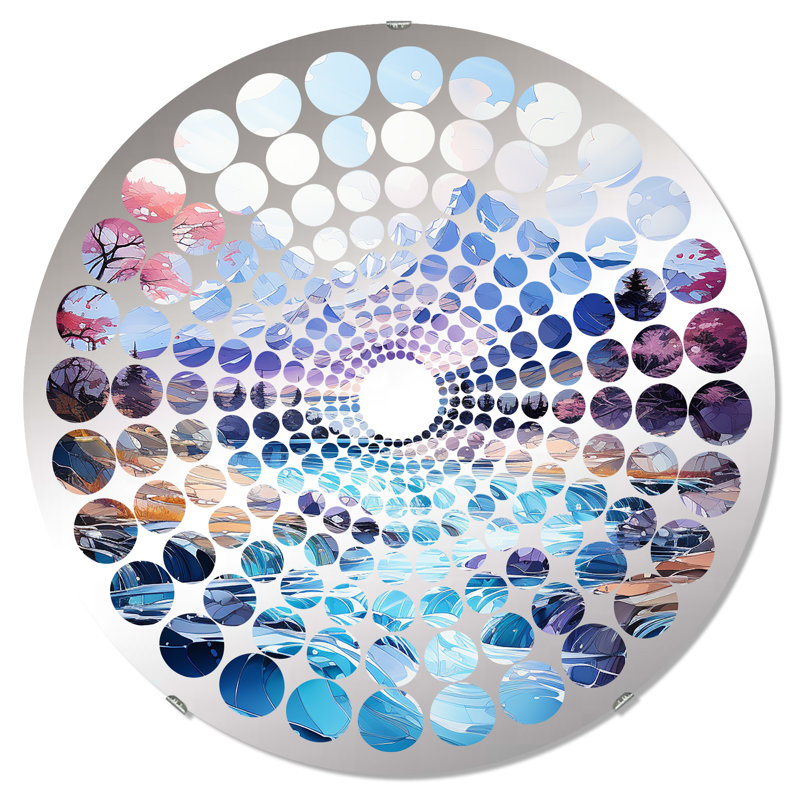 Miroir mural rond Njteh, 31,4 po x 31,4 po