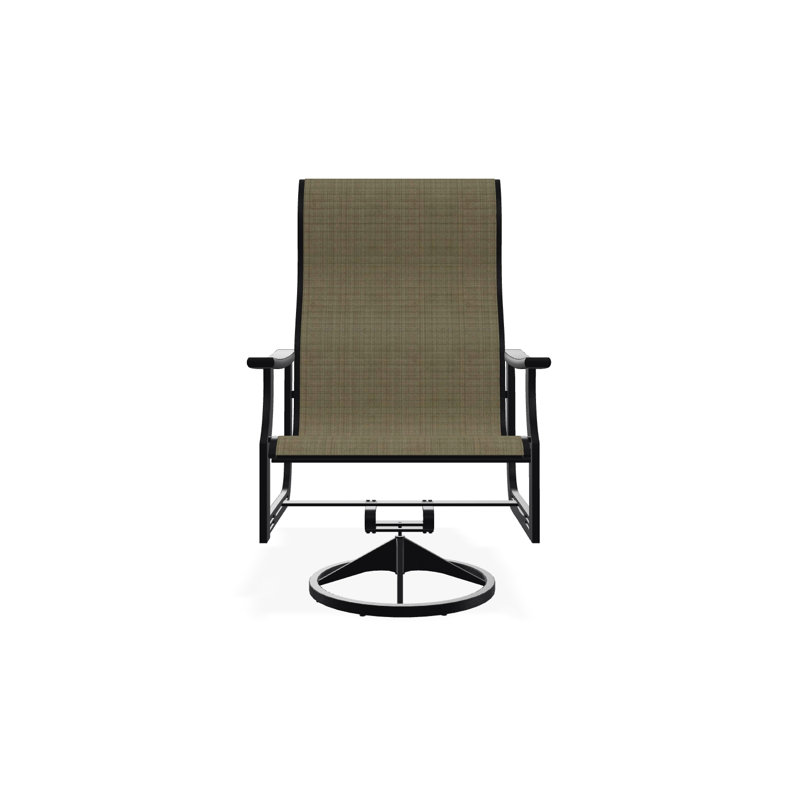 St. Catherine Polymer Outdoor Lounge Chair, Black, Alloy Sunbrella®
