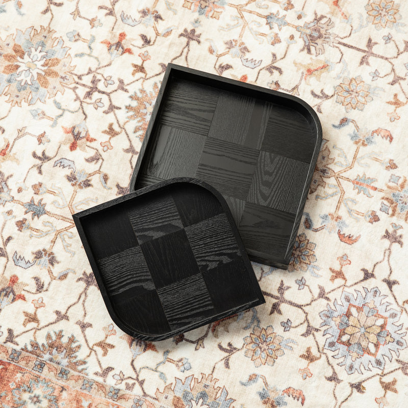 Leaf Shape Ash Wood Decorative Trays