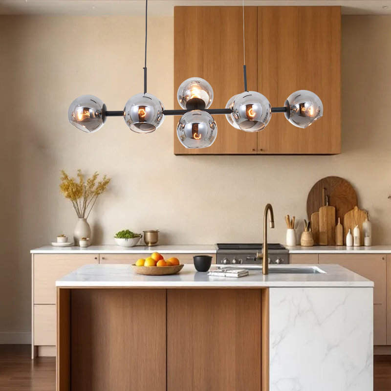 Luminaire suspendu en verre 8 lumières