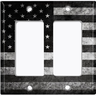 Patterned 2 - Gang Toggle Light Switch Standard Wall Plate