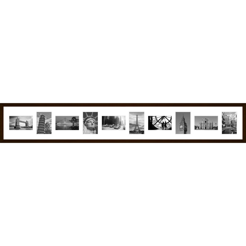 Lachanta Wood Picture Frame with Mat, Dark Brown