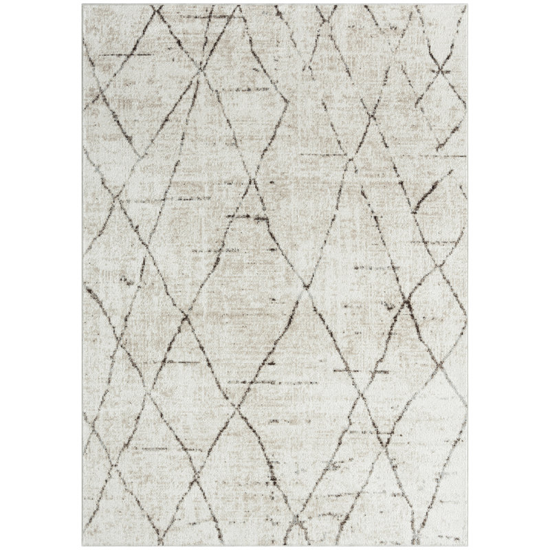 Illyas beige / noir Lennon, Rectangle 6 pi 6 po x 9 pi 2 po