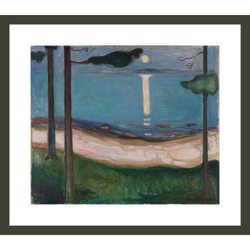 Moonlight by Edvard Munch -Framed Giclee Print, 23.5" H x 26.71" W