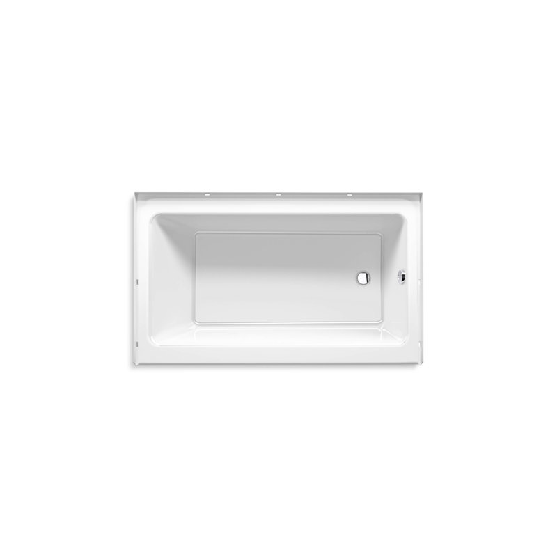 Forum 60 In. X 36 In. Above-Floor-Drain Vikrell Alcove Bath, Right