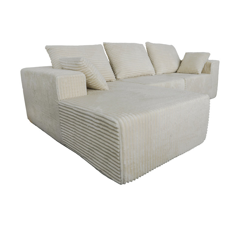 Corner Combination Sofa, Beige Fabric