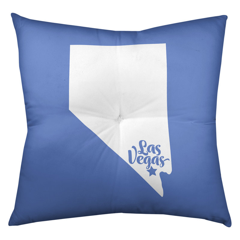 Coussin de sol touffeté nevada, 26 po x 26 po, Bleu, Las Vegas