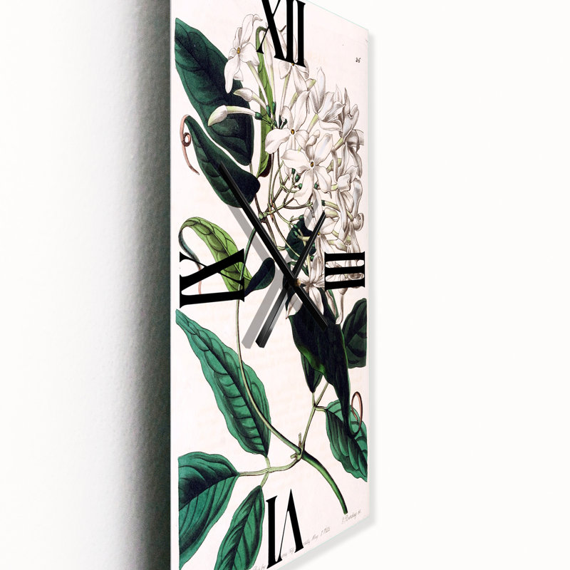 Horloge murale rétro Vintage Plant Life XXIV, Grand