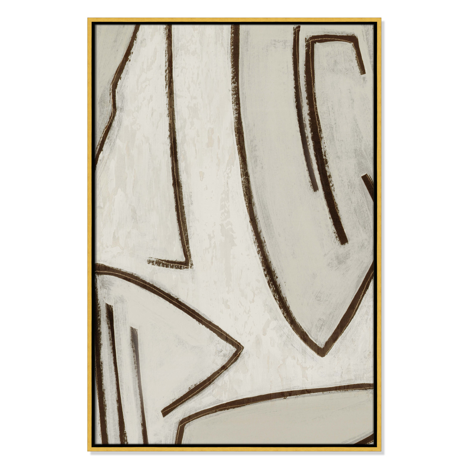 Line Work II, 25.5" W x 37.5" H, Gold