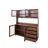 63" W Large Kitchen Hutch Cabinet, Freestanding Pantry Cabinets Storage Kitchen Cupboard With 4 Doors, 4 Drawers & Microwave Shelf, Walnut-1178498594