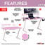 Bureau d'ordinateur avec tablette en carbone Techni Sport TS-200-281427811