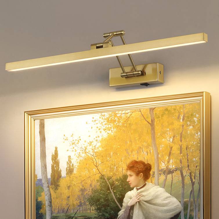 23.6 in. LED Picture Light with Remote Control Dimmable Multiple Color Temperatures Rotatable and Timer