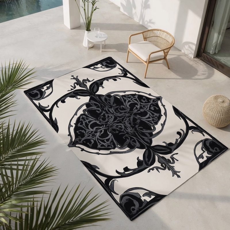 Tapis intérieur et extérieur Shadow Crown, Rectangle 9 pi x 12 pi