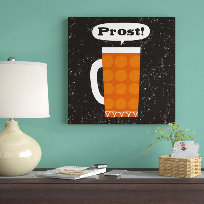 Reproduction d’art sur toile, "Craft Beer Prost" par Michael Mullan, H 20 po x l 20 po