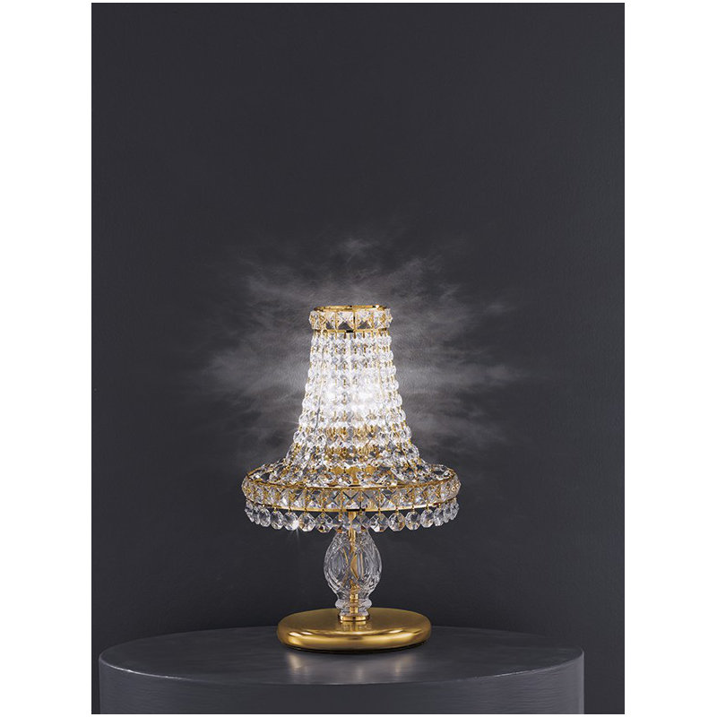 Settat Table Lamp, 24 k Gold