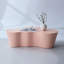 Table basse de 50 pouces en fibre de verre rose, style Mid-Century moderne, sans assemblage, durable et facile à nettoyer, esthétique de surface