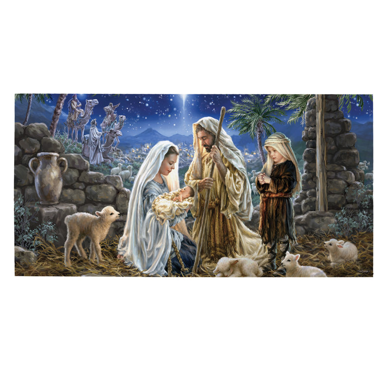 Housse de porte de garage double « Miracle de Noël »