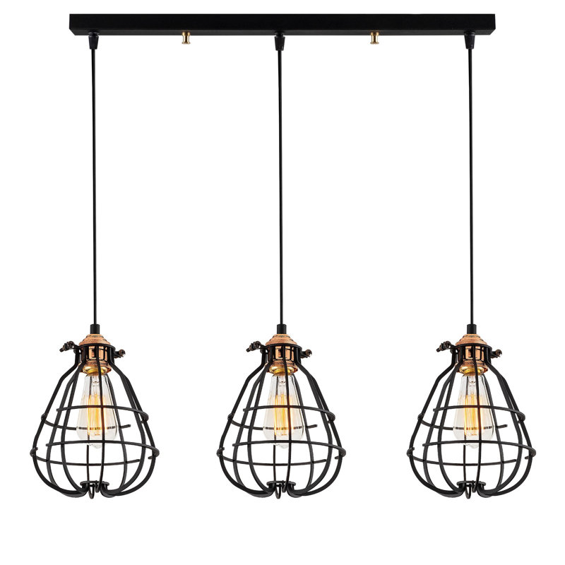 3 - Light Black Kitchen Island Pendant