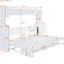 Lit double, couleur blanche, bureau hydraulique pliant, peu encombrant pour les petits espaces de vie, support de 600 lb, lit double / grand avec rangement intégré pour matelas avec mécanisme, cadre, capacité de poids,