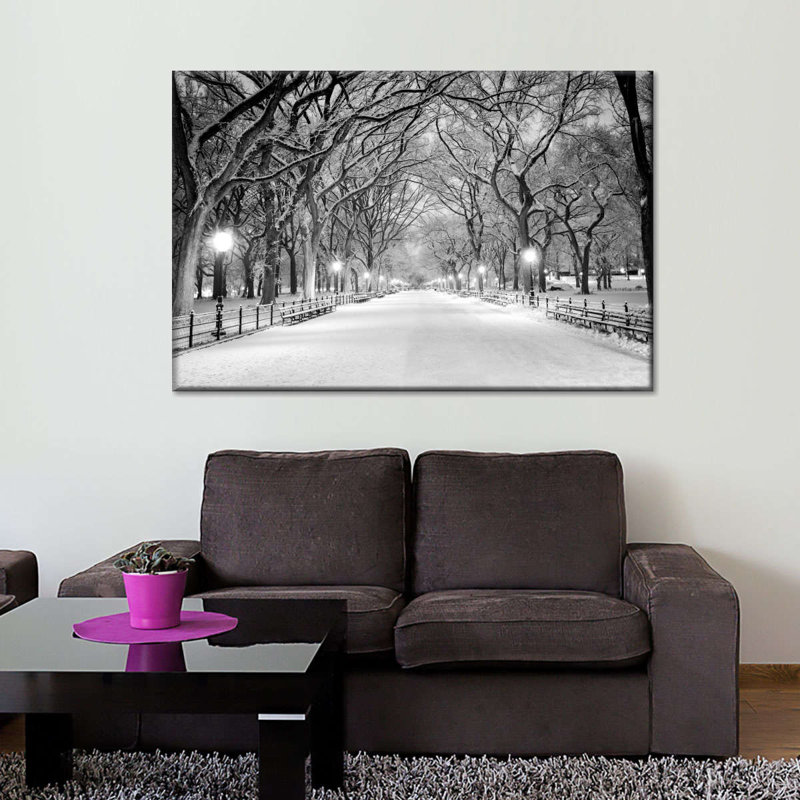 Wintry Central Park - Impression sur toile tendue, H 8 po x l 12 po x P 1 po